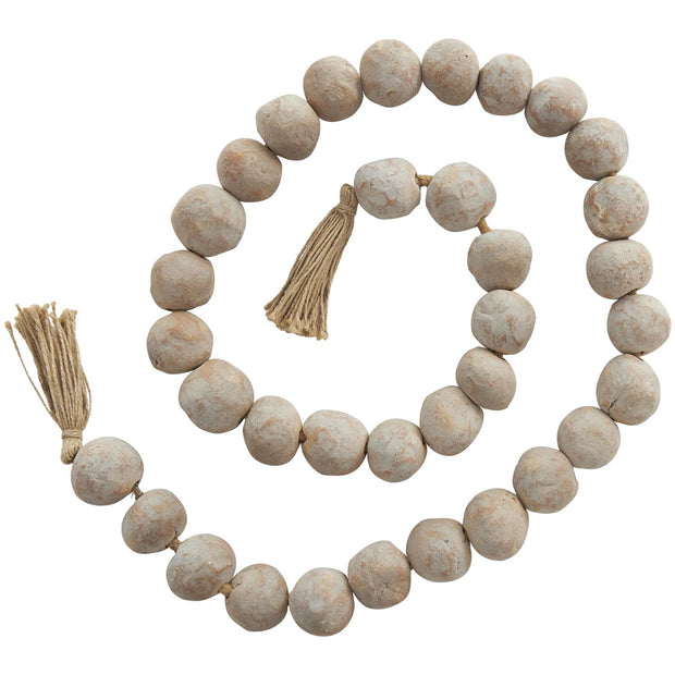Cream Ceramic Beaded Tassel Garland