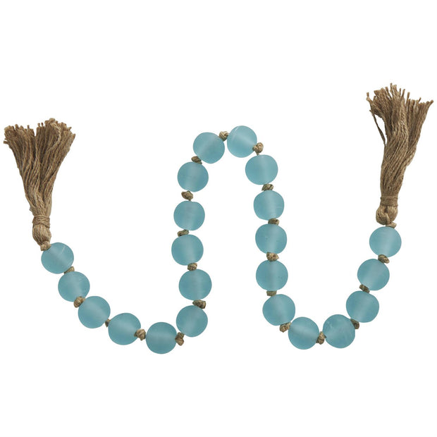 Frosted Blue Beaded Garland