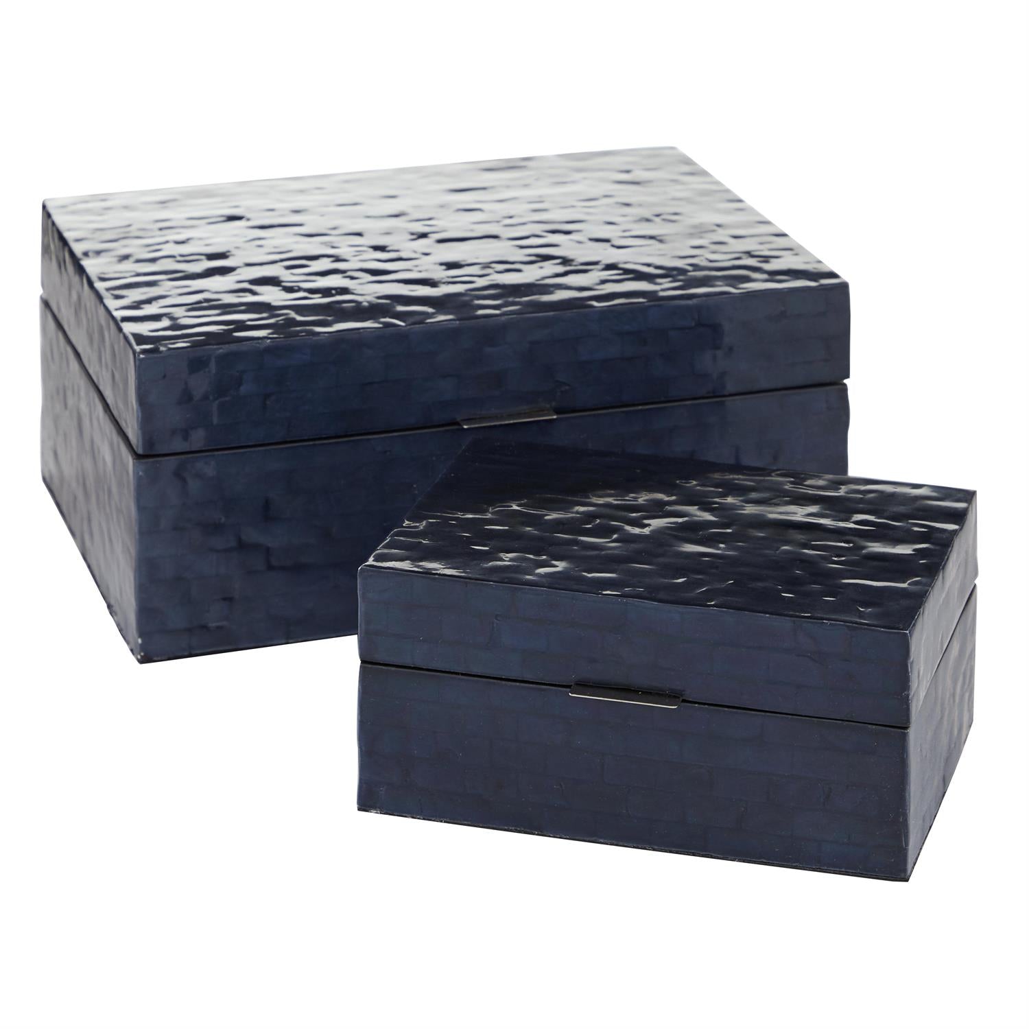 Navy Mother of Pearl Storage Decorative Box