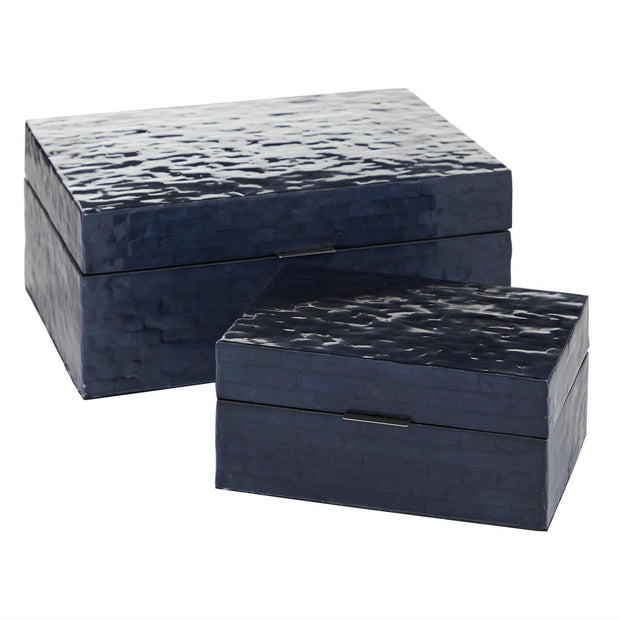 Navy Mother of Pearl Storage Decorative Box