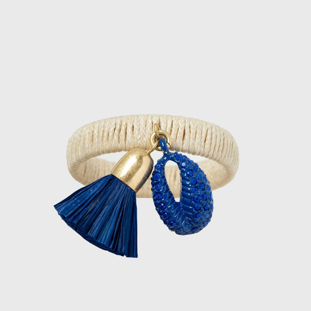 Blue Puka Shell Napkin Ring S/4