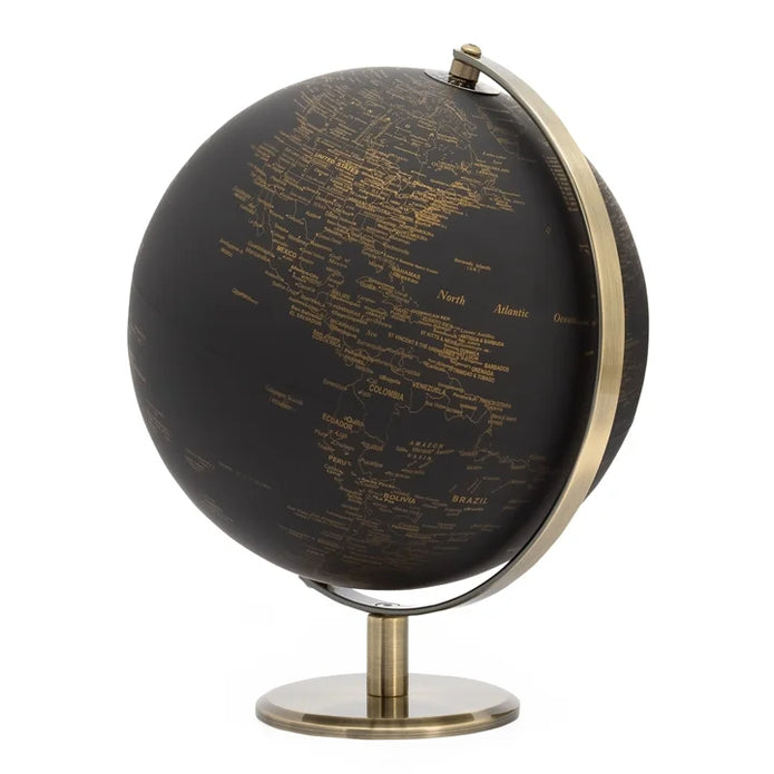 Latitude Vintage Black World Globe
