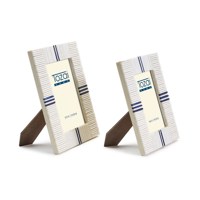 Photo Frame with Lapis Colored Inlay