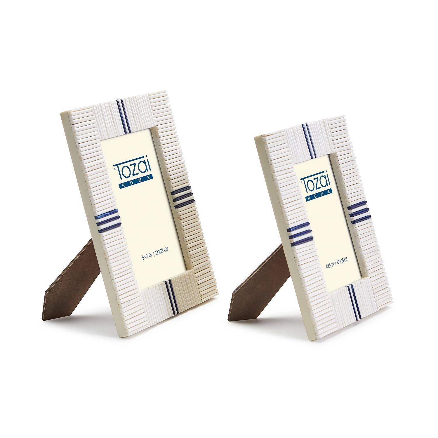 Photo Frame with Lapis Colored Inlay