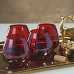 Luster Red Stemless All Purpose Glass