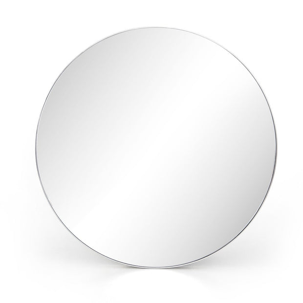 Bellvue Round Mirror- Shiny Stee