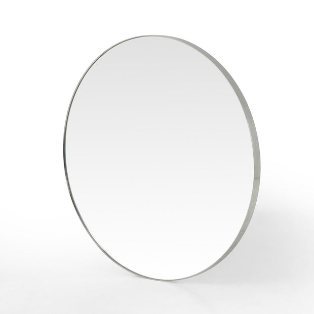 Bellvue Round Mirror- Shiny Stee