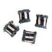 Coastal Napkin Rings - Blue Fringe, Set of 4