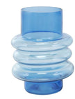 Blue Glass Ombre Bubble Decorative Vase