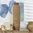 Brown Seagrass Handmade Slim Woven Tall Decorative Vase
