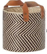 Pandan Chevron Storage Basket – Small