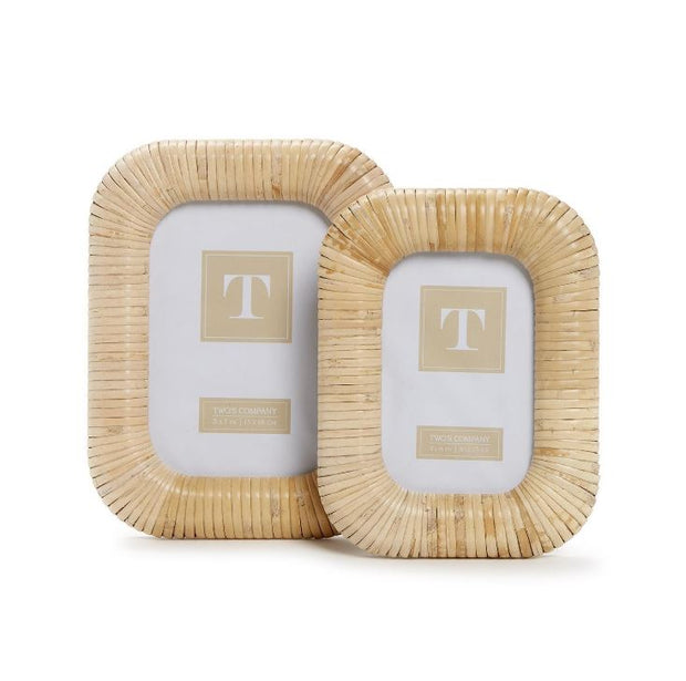 Woven Rattan Photo Frame