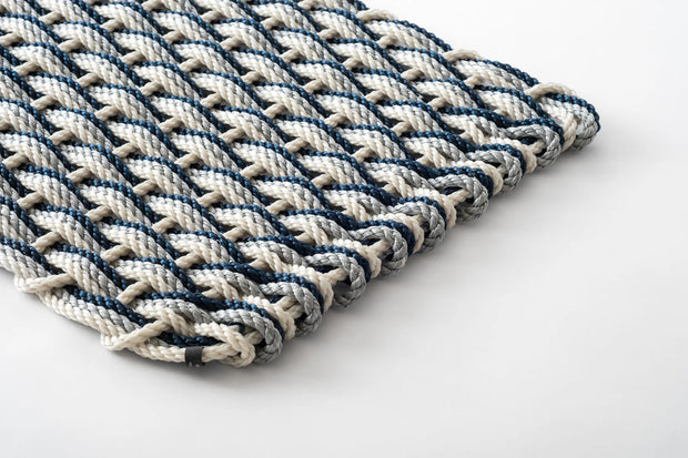 Large Oyster, Weathered Grey, Navy Doormat