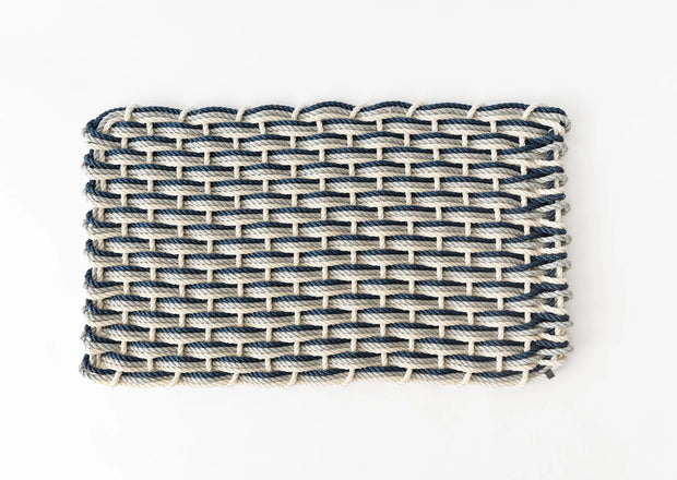 Large Oyster, Weathered Grey, Navy Doormat