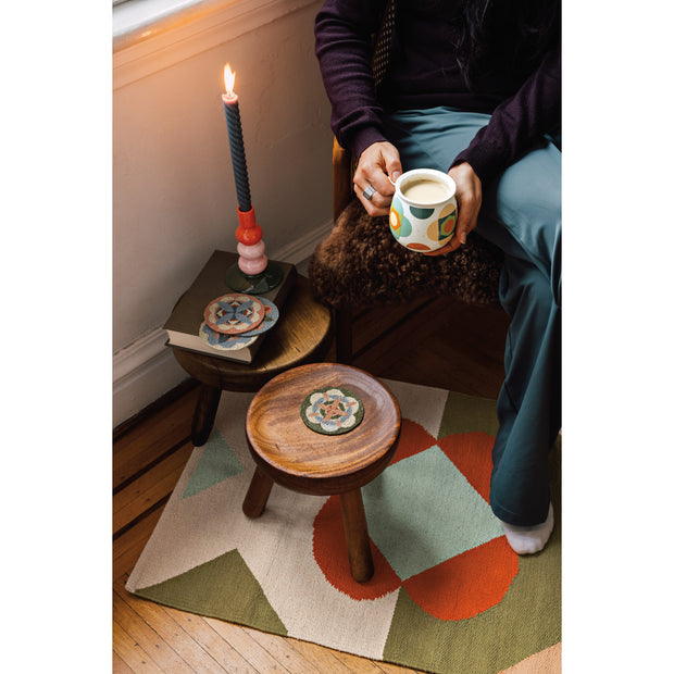 Disco Formation Beaded Coasters – Set of 4