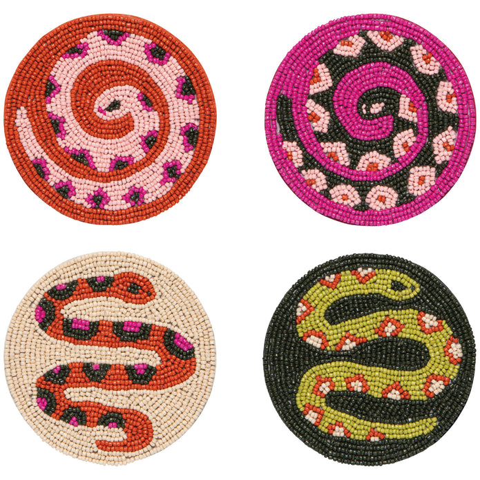 Gardenland Beaded Coasters – Set of 4