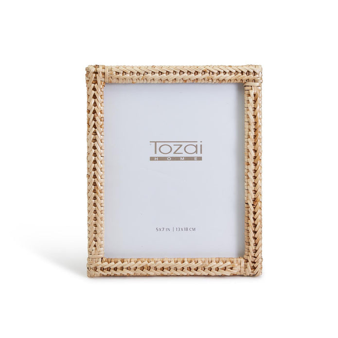 Amanpulo 5" x 7" Woven Rattan Photo Frame