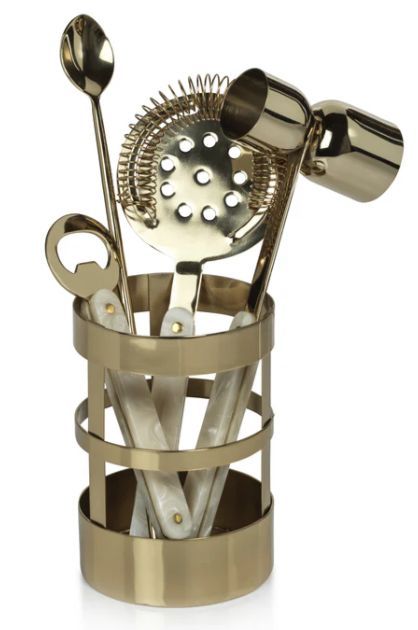 Knightsbridge 5-Piece Bar Set – Gold