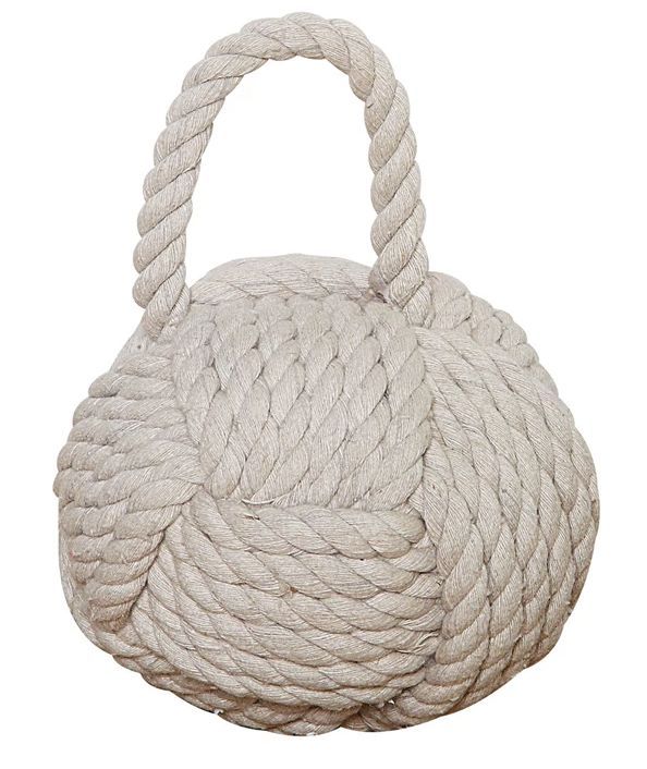 Rope Knot Doorstop - White