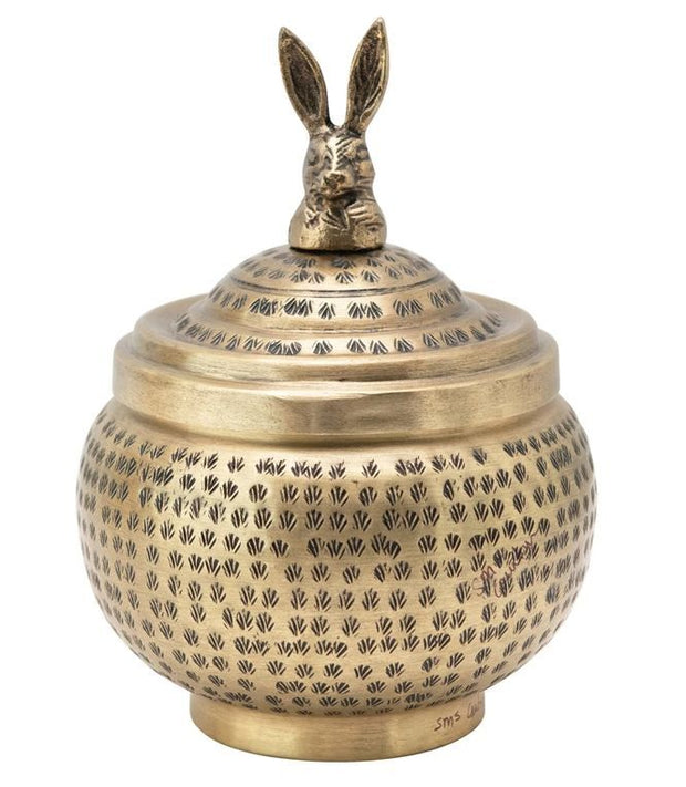 Hammered Container Rabbit Finial