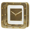 Gold Geometric Floating Clock