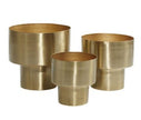Gold Brushed Metal Indoor/Outdoor Planters