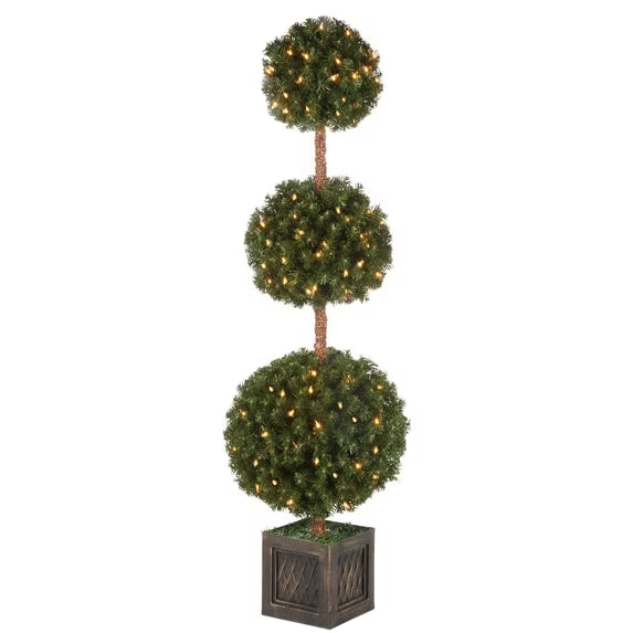 Potted Triple Ball Tree