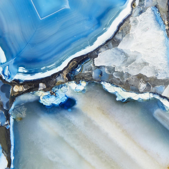 Blue Agate Coasters S/4