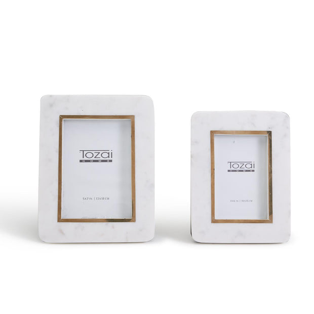 Hoxton White Marble Photo Frame