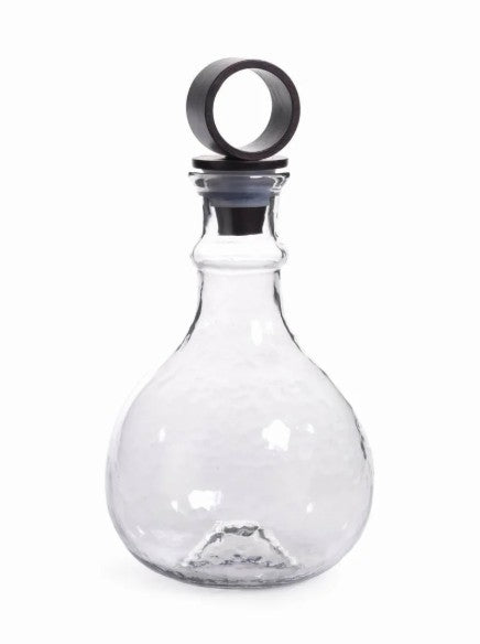 Artisan Hammered Glass Decanter