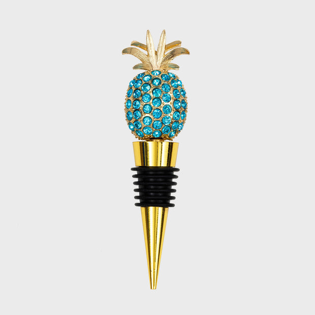 Pineapple Wine Stopper Turquoise