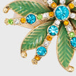 Deco Palm Napkin Rings Green S/4