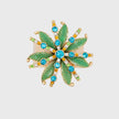 Deco Palm Napkin Rings Green S/4