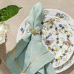 Skinny Stripey Bee Napkin Rings Green S/4