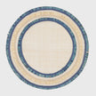 Ruffle Edge Straw Placemat Indigo S/4