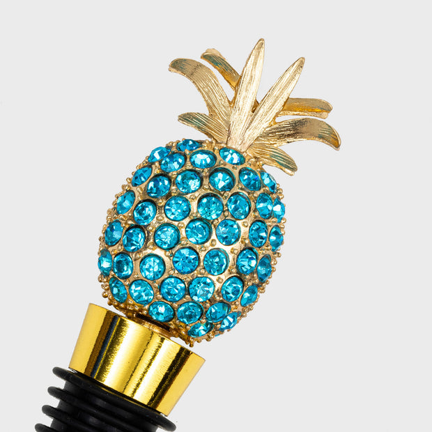 Pineapple Wine Stopper Turquoise