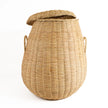 Fan Palm Lidded Box - 23'' Natural Basket