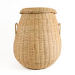 Fan Palm Lidded Box - 23'' Natural Basket