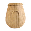 Fan Palm Lidded Box - 23'' Natural Basket