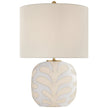 Parkwood Medium Table Lamp in Natural Bisque and New White with Linen Shade
