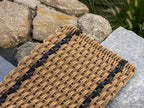 Wheat with Two Charcoal Stripes Doormat