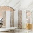 White Marble & Tan Stripe Board