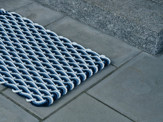 X-Large Pearl, Glacier Bay, Navy Doormat