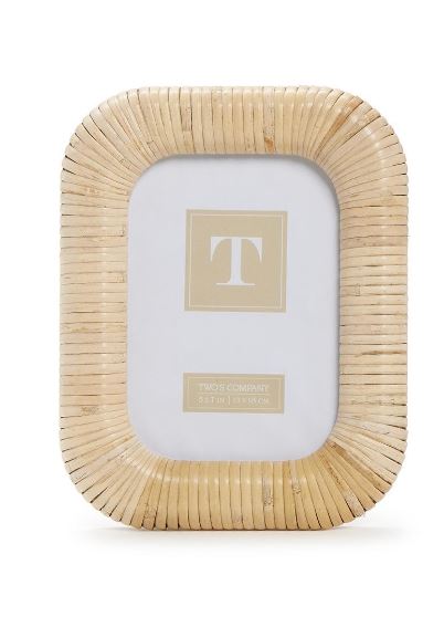 Woven Rattan Photo Frame