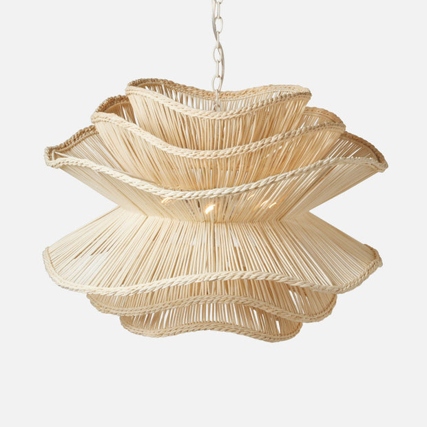 Alondra Chandelier White Rattan