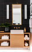Joelle One Bird Mirror Polished Brass Metal