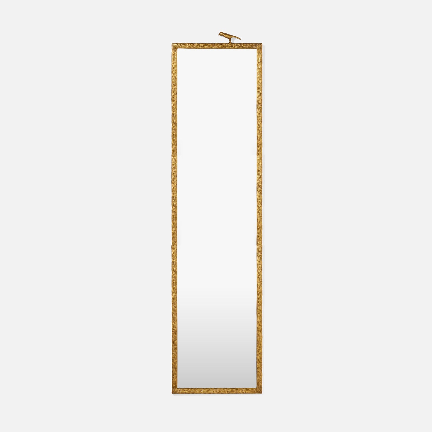 Joelle One Bird Mirror Polished Brass Metal