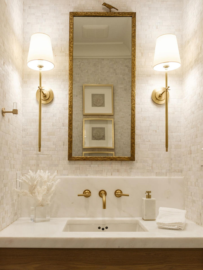 Joelle One Bird Mirror Polished Brass Metal