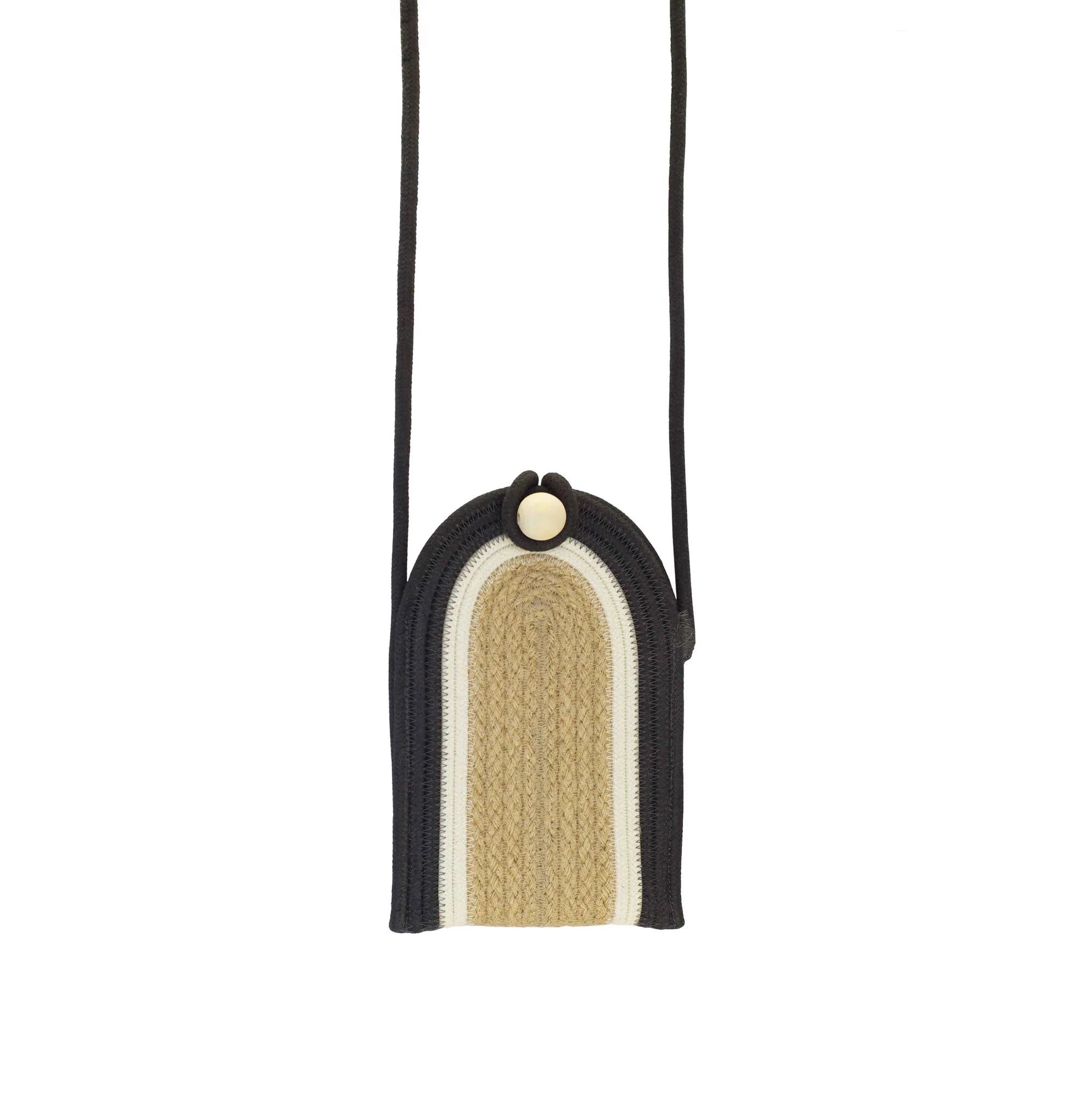 Phone Pouch – Charcoal Jute Jungle