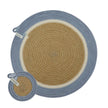 Placemats & Coasters (set of 4 each) – Jute & Blue-Grey